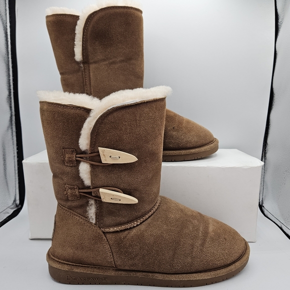 Bearpaw Abigail suede sherpa lined boots size 8 - Picture 4 of 16